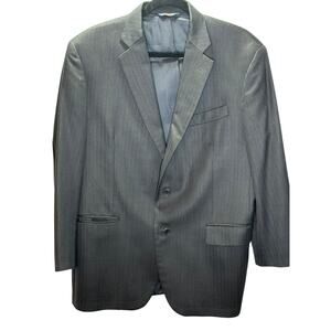 Brooks Brothers 1818 Saxxon Madison Gray Herringbone Suit 42S W37 2 Button READ